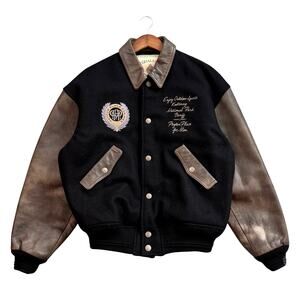 Vintage PPFM Peyton Place for Men Varsity Leather Jacket